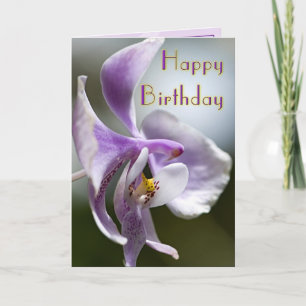 Carte d'anniversaire des orchidées