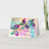 Carte d'anniversaire des papillons Watercolor (Devant)