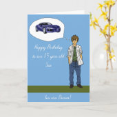 Carte d'anniversaire des parents à un garçon de 13 (Fleur jaune)