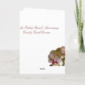 Carte d'anniversaire des parents Orchidées emmêlée (Dos)