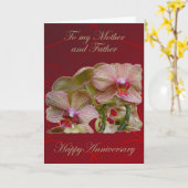 Carte d'anniversaire des parents Orchidées emmêlée (Fleur jaune)