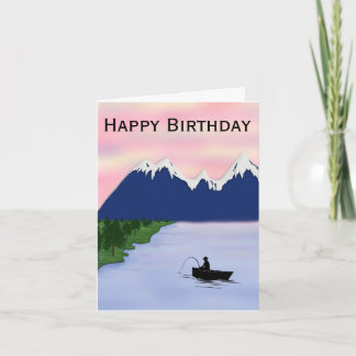 Carte d'anniversaire des pêcheurs pour hommes
