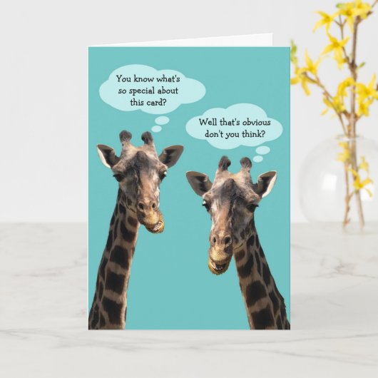 Carte d'anniversaire des plus belles Giraffes pour (Fleur jaune)