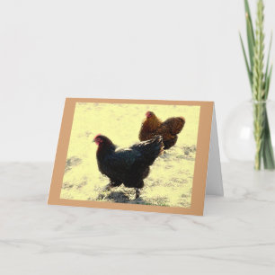 Carte d'anniversaire des poulets