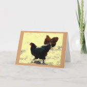 Carte d'anniversaire des poulets (Devant)