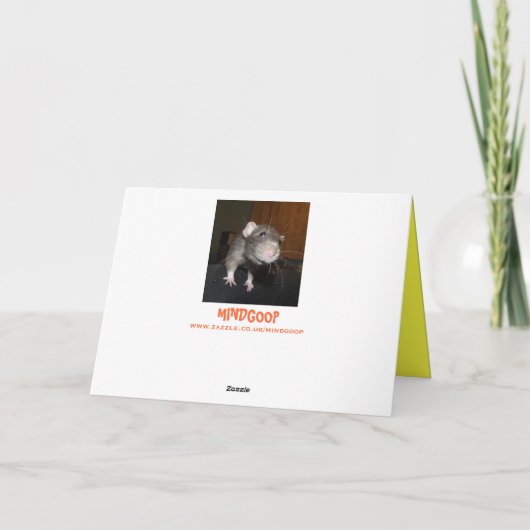 carte d'anniversaire des rats mignons (Dos)