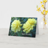 Carte d'anniversaire des roses jaunes (Fleur jaune)