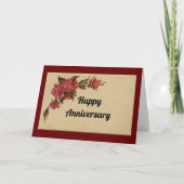 Carte d'anniversaire des Roses Vintages (Devant)