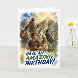 Carte d'anniversaire des Saints pour le Voyage ver