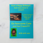 Carte d'anniversaire des sept chutes du Colorado (Intérieur)