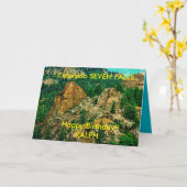 Carte d'anniversaire des sept chutes du Colorado (Fleur jaune)