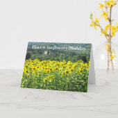 Carte d'anniversaire des tournesols (Fleur jaune)