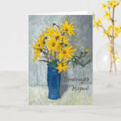 Carte d'anniversaire des tournesols d'or, salutati (Fleur jaune)