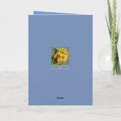 Carte d'anniversaire des tournesols et papillons p (Dos)