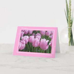 Carte d'anniversaire des tulipes