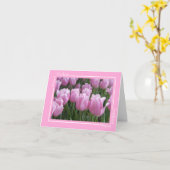 Carte d'anniversaire des tulipes (Fleur jaune)