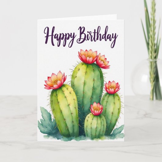 Carte d'anniversaire Desert Bloom (Devant)