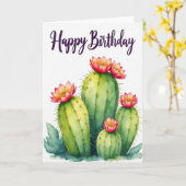 Carte d'anniversaire Desert Bloom (Fleur jaune)