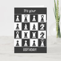 Carte d'anniversaire Design Échecs