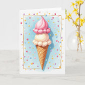 Carte d'anniversaire Dessert Géant (Fleur jaune)