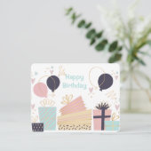 Carte d'anniversaire dessinée à la main (Debout devant)