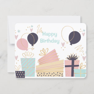 Carte d'anniversaire dessinée à la main