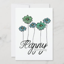Carte d'anniversaire dessinée à la main avec ballo