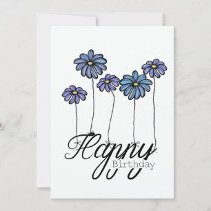 Carte d'anniversaire dessinée à la main avec ballo