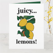 Carte d'anniversaire d'été Citron Fruit Citronné (Fleur jaune)