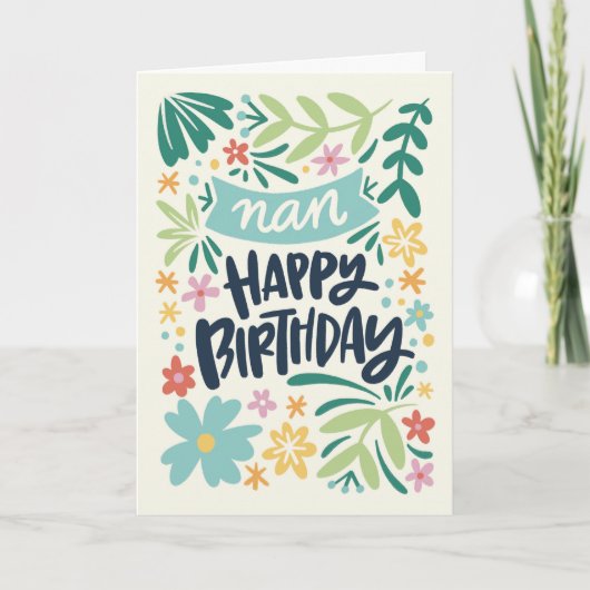 Carte d'anniversaire d'été Nan (Devant)
