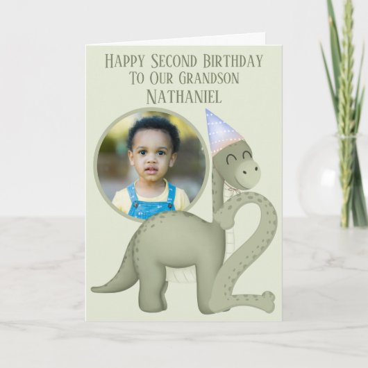 Carte d'anniversaire Deux ans avec ouverture pour (Devant)