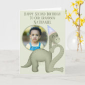 Carte d'anniversaire Deux ans avec ouverture pour (Fleur jaune)