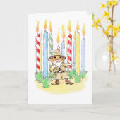 Carte d'anniversaire d'explorateur (Fleur jaune)