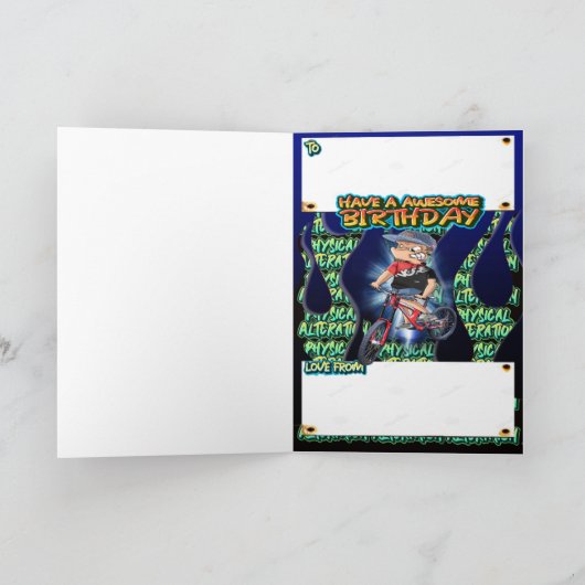 Carte d'anniversaire DH Biker (Intérieur)