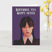 Carte d'anniversaire d'Halloween (Fleur jaune)