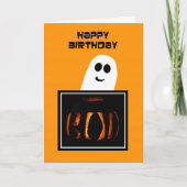 Carte d'anniversaire d'Halloween — Bon Éffrayant (Devant)