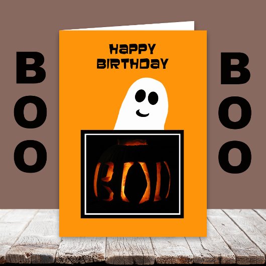 Carte d'anniversaire d'Halloween — Bon Éffrayant