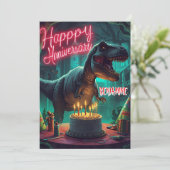 CARTE D'ANNIVERSAIRE D'HALLOWEEN DE DINOSAURE EFFR (Debout devant)