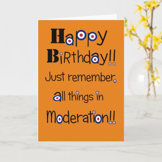 Carte d'anniversaire d'humeur de mod (Fleur jaune)