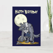 Carte d'anniversaire d'hurlement (Devant)