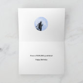 Carte d'anniversaire d'hurlement de loup de (Intérieur)