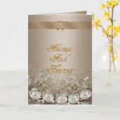 Carte d'anniversaire diamants À tout jamais (Fleur jaune)