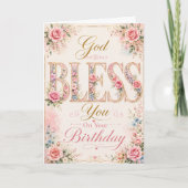 Carte d'anniversaire Dieu vous bénisse (Devant)
