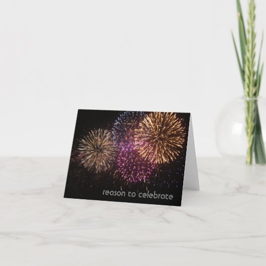 Carte d'anniversaire digne d'un feu d'artifice (Devant)