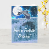 Carte d'anniversaire d'imaginaire de héron, de (Fleur jaune)