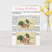 Carte d'anniversaire d'impression botanique (Fleur jaune)