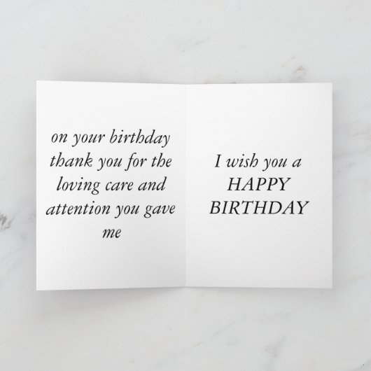 CARTE D'ANNIVERSAIRE d'infirmière (Intérieur)