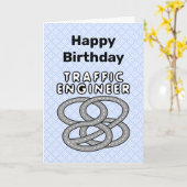 Carte d'anniversaire d'ingénieur de la circulation (Fleur jaune)