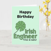 Carte d'anniversaire d'ingénieur irlandais (Fleur jaune)