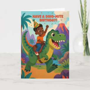 Carte d'anniversaire Dino-Mite